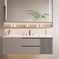 modern sink bathroom cabinet 3d model