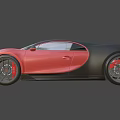 Red And Black Luxury Sports Car With Sleek Aerodynamic Design And Alloy Wheels
