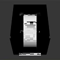 Black Tape Dispenser With White Tape Roll Modern Design For Office Supplies Use