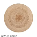 Light Brown Square Rug With Concentric Circles Pattern For Living Room Decor
