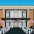 Modern Sales Office Building Simple Sales Department 3d model