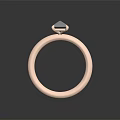 Stylish Rose Gold Ring With Square Gemstone Minimalist Design Fashion Accessory For Women