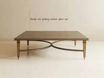 Modern Dark Coffee Table With Crossed Metal Legs And Sleek Design 3d model
