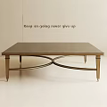 Modern Dark Coffee Table With Crossed Metal Legs And Sleek Design