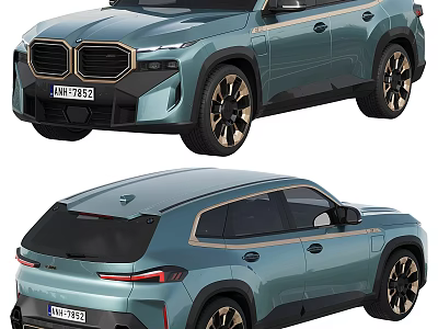BMW SUV Car Front And Rear Views With Stylish Design 3d model