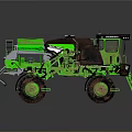 Green Agricultural Functional Vehicle With Long Spray Booms And Cab