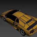 Yellow Sports Car With Sleek Aerodynamic Body And Alloy Wheels