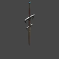 Detailed Ornate Medieval Sword With Wooden Handle And Sharp Metal Blade