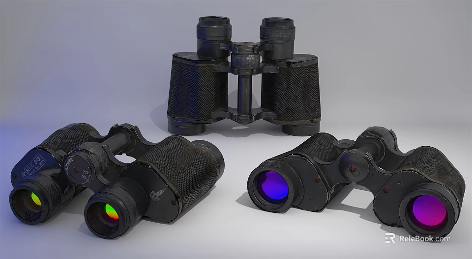 Professional Commercial Binoculars Equipment With Multiple Lenses For Business Use 3d model 