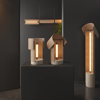 Modern lamp combination 3d model
