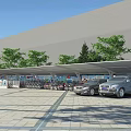Modern Outdoor Membrane Structure Parking Shade Canopy For Protecting Parked Cars And Electric Vehicles