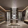 Luxury Elevator Hallway Design With Modern Lighting And Art Feature