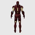 Iron Man Movie Character With Red And Gold Armor And Chest Reactor
