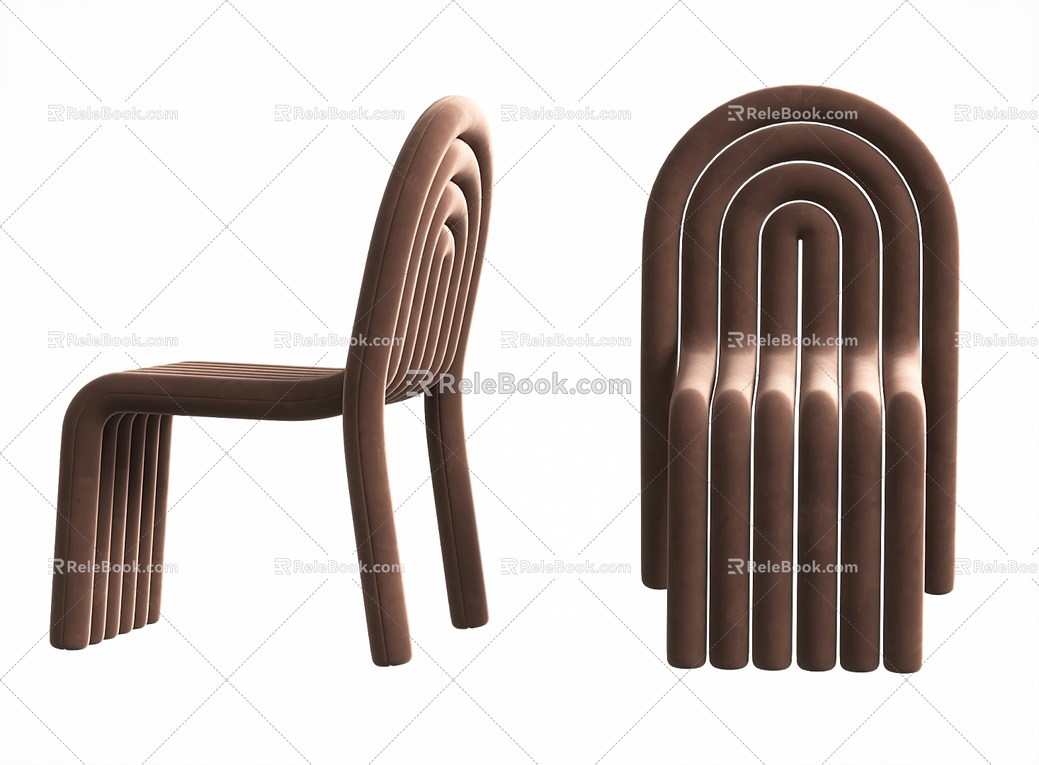 Modern Single Chair Modern Fabric Leisure Chair Modern Dining Chair 3d model