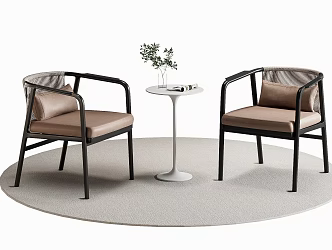Leisure Table and Chair Negotiation Table and Chair Dining Table and Chair 3d model