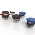 Stylish Hats as Daily Necessities Featuring Various Colors and Decorative Details