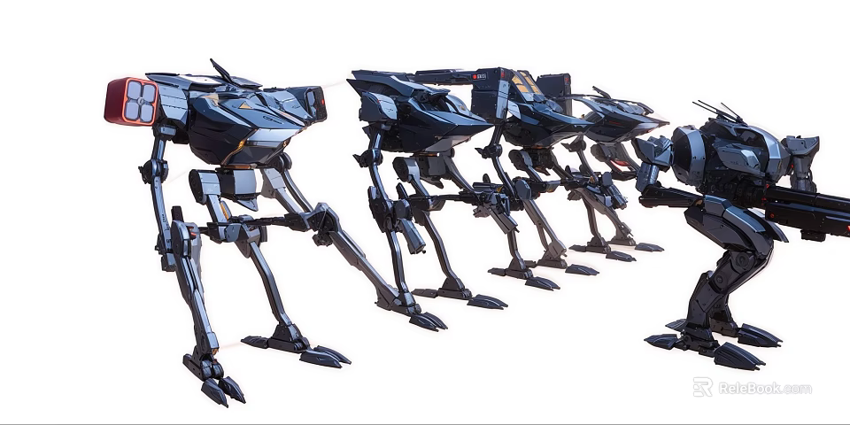 Game and Movie Characters Futuristic Mechanical Multi Legged Robot Design Models 3d model 