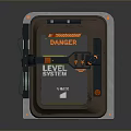 Gate Control Device With Danger Warning Level Control Buttons And Indicator Lights