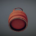 Red Propane Gas Cylinder With Metal Valve And Safety Ring