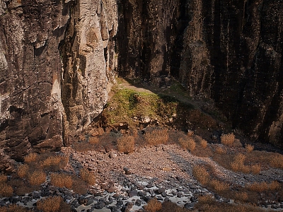 Rock Beach Cliff Landscape Terrain model