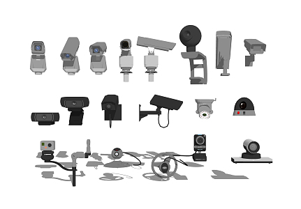 Modern camera surveillance camera 3d model