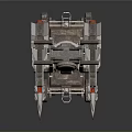 Turret Turntable Railgun Sci-fi Tower Defense Game Tower Defense Sci-fi Turret Game Turret Game Battery 3d model