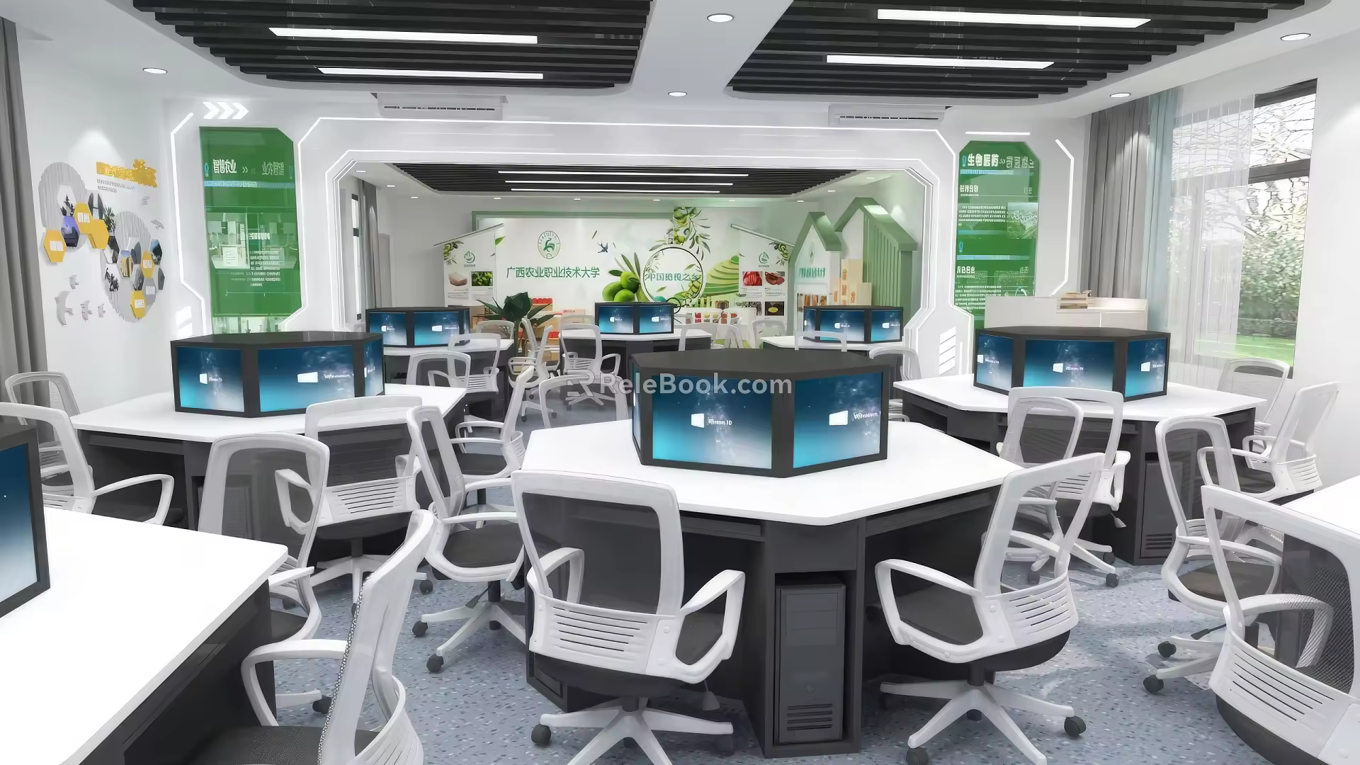 Smart classroom computer room multimedia 3d model