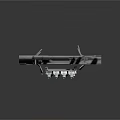 Industrial Equipment With Metal Pipes Vertical Supports And Mechanical Control Units