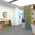 Modern Lounge Area Interior With White Chairs Bookshelves And Green Plants