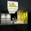 WIP Wilhelm Hirtz Yellow And White Exhibition Booth With Logo Signage And Display Design