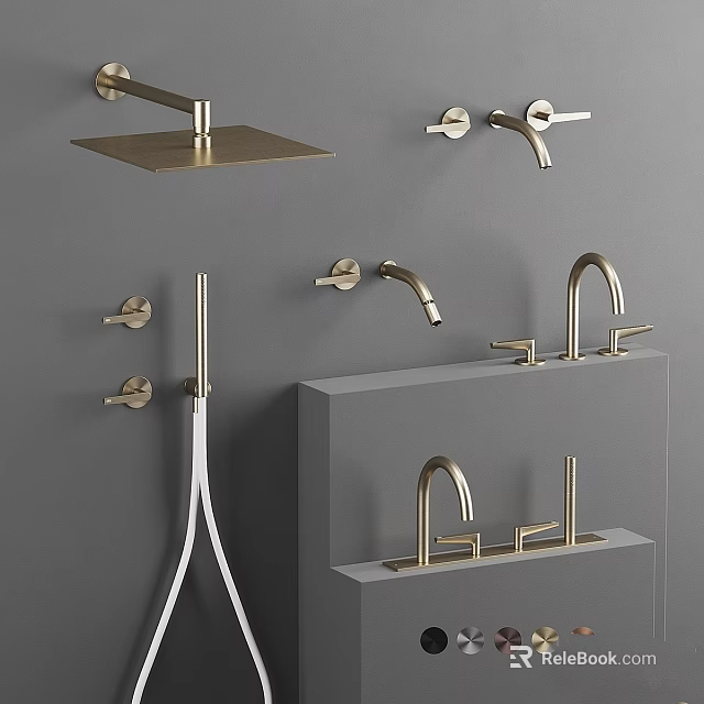 Modern Brass Kitchen Bathroom Faucet Designs With Various Styles And Features 3d model 