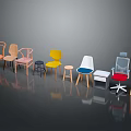 Various Colored Leisure Chairs With Different Styles And Unique Designs On