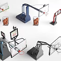Various Basketball Hoop Designs with Ball Storage and Adjustable Features for Sports Fitness Training