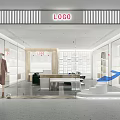 Modern Clothing Store Interior With Bright Window Display Mannequin And Minimalist Shelves