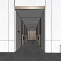 Modern Lobby Front Desk Interior Design With Marble Walls Glass Partitions And Seating