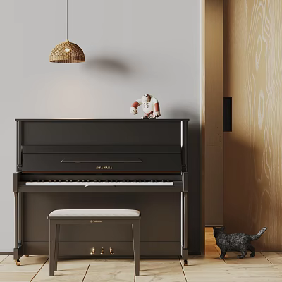 High Quality Musical Instruments and Art Supplies in Modern Creative Studio Space 3d model