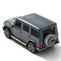 Mercedes G Class Dark Blue SUV With Boxy Design And Large Alloy Wheels