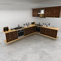 Modern Kitchen Featuring Wooden Cabinets Light Countertop And Essential Kitchenware