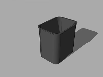 Black Square Public Facility Trash Can With Durable Design For Outdoor Public Areas 3d model