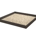 Outdoor Playground Sandbox with Square Wooden Frame Filled with Smooth Sand