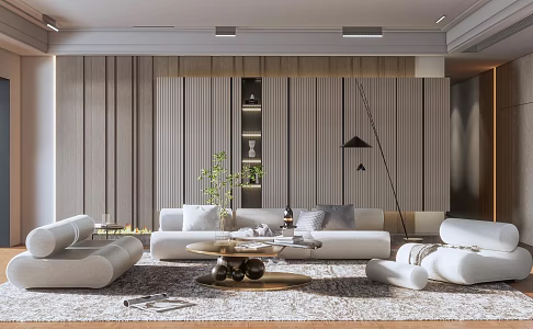 Silent Wind Living Room 3d model