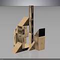 Creative Wooden Geometric Block Furniture With Modular Stackable Structures And Shapes