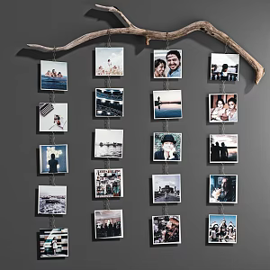 Modern Photo Wall Photo Wall Decorations 3d model