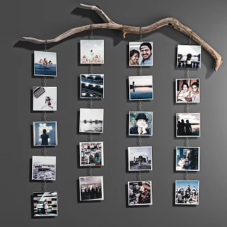 Modern Photo Wall Photo Wall Decorations 3d model