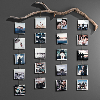 Modern Photo Wall Photo Wall Decorations 3d model