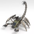 Mechanical Scorpion With Long Tail Robotic Limbs And Metallic Armor Design 3d model