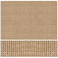 Beige Woven Square Rug with Detailed Texture and Soft Edge Design