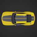 Modern Yellow Sports Car With Black Stripes And CRABTREE Graffiti Design