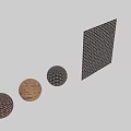 Decorative Brick Wall Components With Textured Surfaces And Multiple Color Tones 3d model
