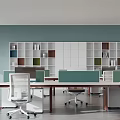 Modern open office area 3d model